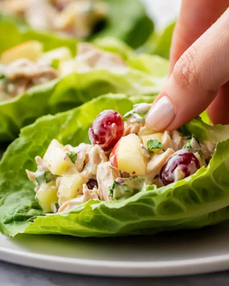 Chicken Apple Salad Lettuce Wraps Recipe