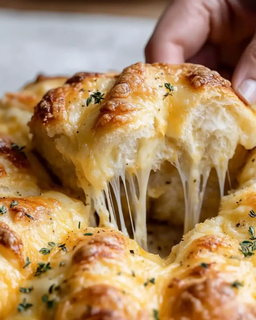 From Scratch Cheesy Garlic Pull-Apart Bread Recipe