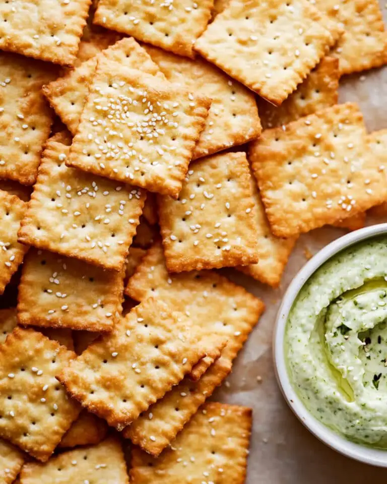 Homemade Artisan Sesame Sea Salt Crackers Recipe