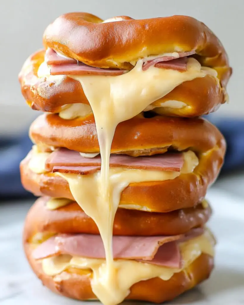 Pretzel Ham and Cheese Sandwiches Recipe