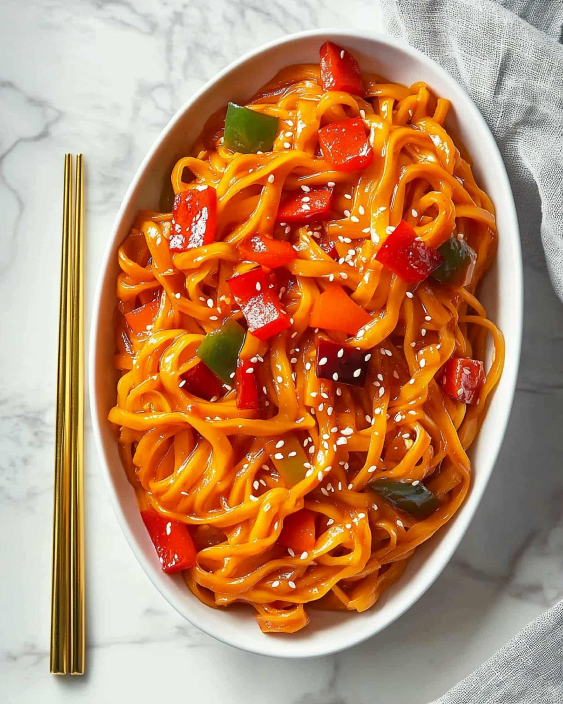 Sweet and Sour Noodles Recipe YummyHere