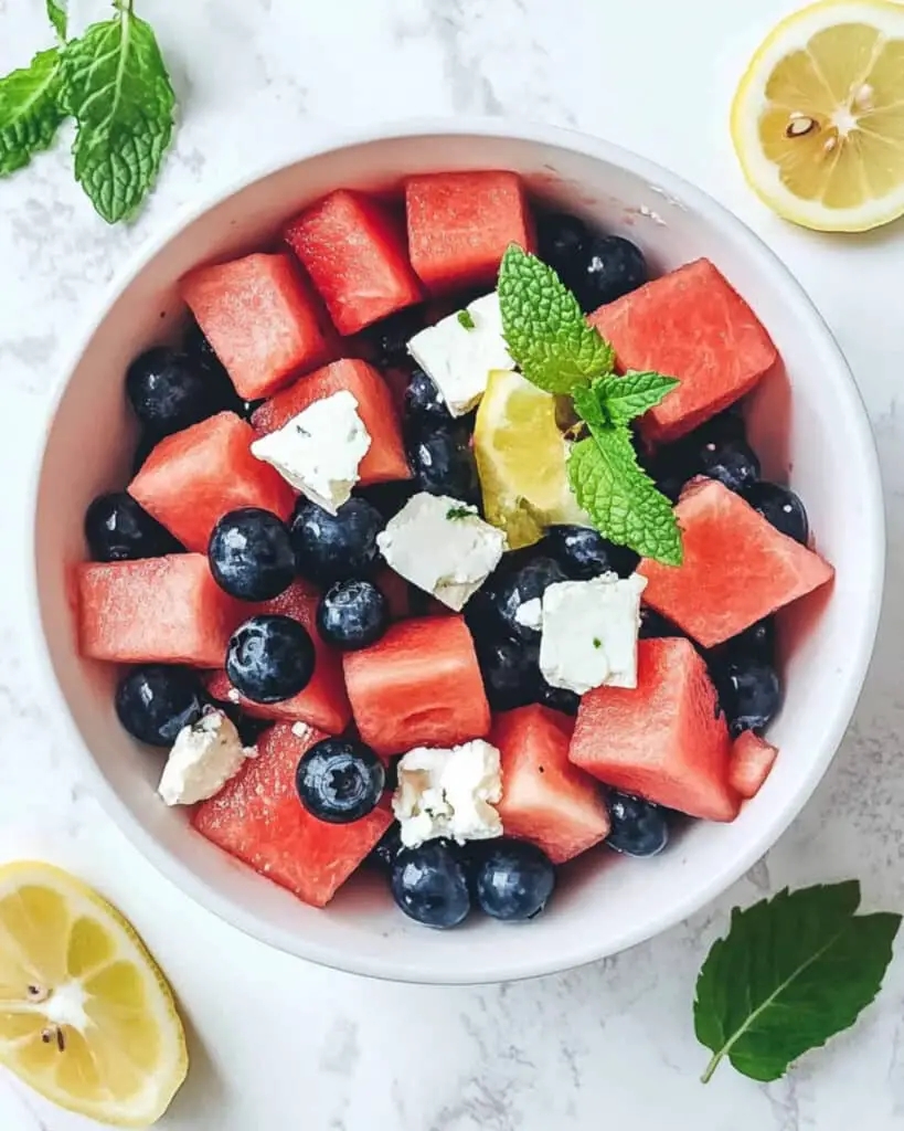 Watermelon Blueberry Feta Salad Recipe