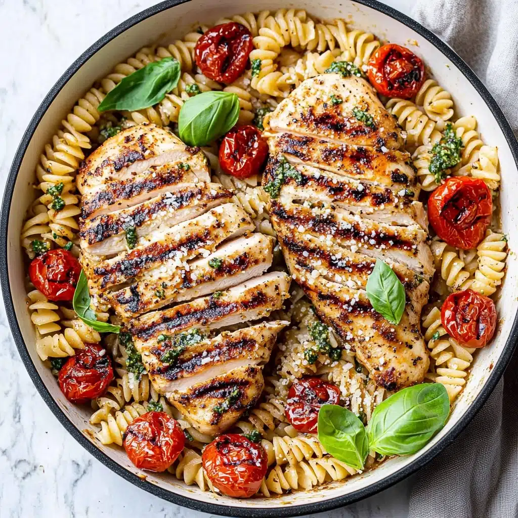Balsamic Chicken Caprese Pasta Recipe - Recipe Image