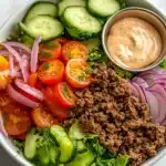 Healthy Burger Bowls with Special Sauce Recipe