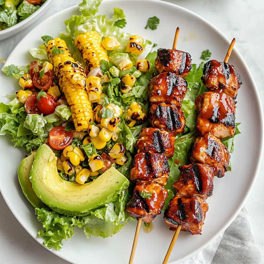 BBQ Chicken Skewer Salad with Herby Ranch Dressing Recipe - Recipe Image