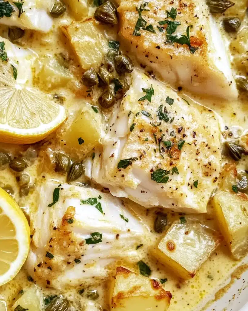 Creamy Rosemary Cod & Potato Bake Recipe
