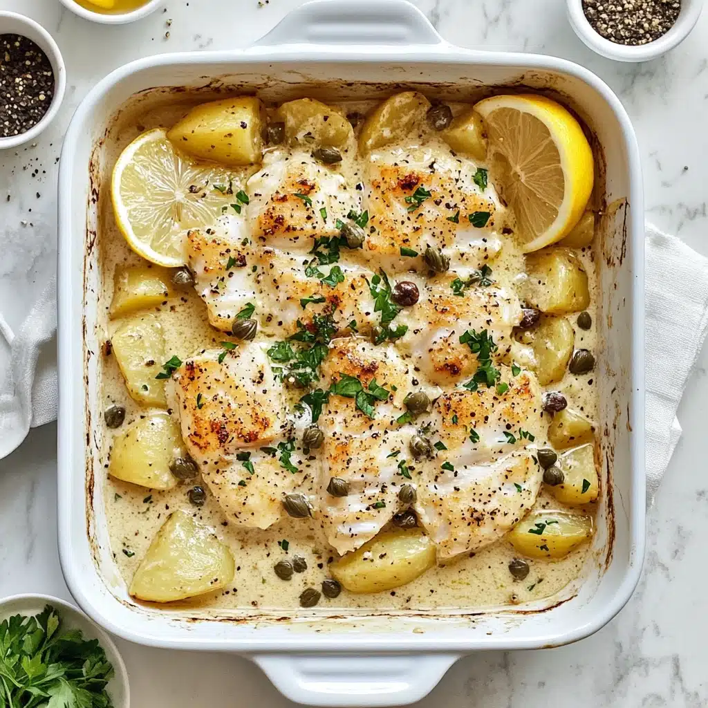 Creamy Rosemary Cod & Potato Bake Recipe - Recipe Image