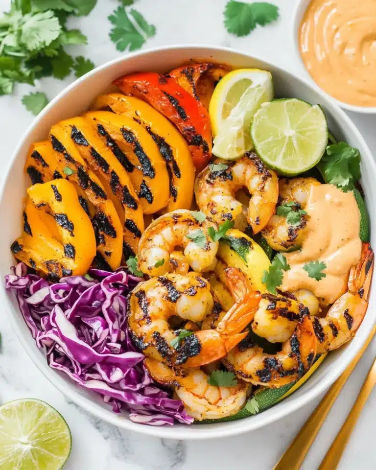 Grilled Shrimp Power Bowl with Chili Lime Mayo Recipe