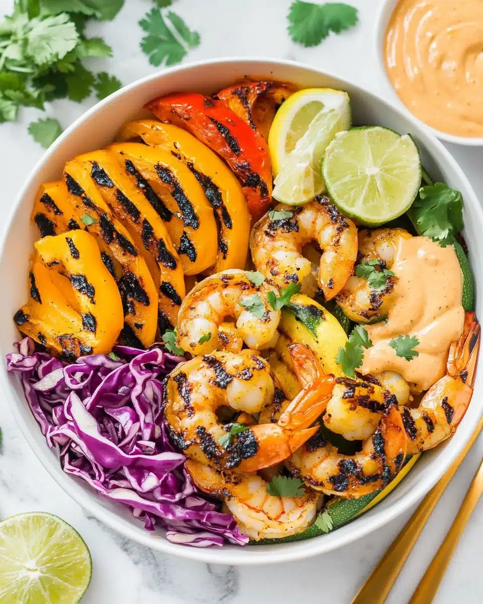 Grilled Shrimp Power Bowl with Chili Lime Mayo Recipe