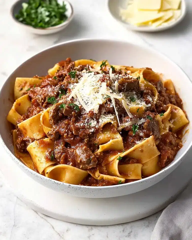 Hearty Slow Cooked Beef Ragu Pasta Recipe