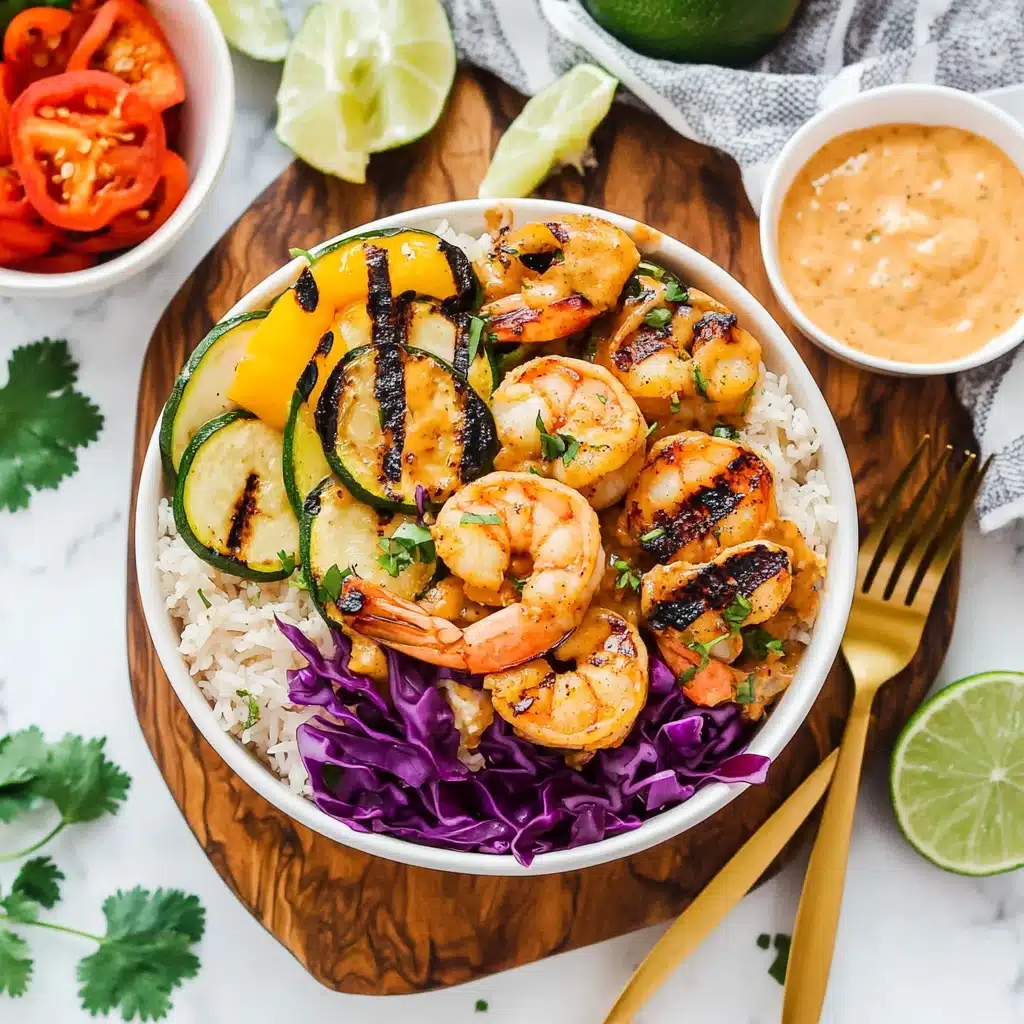 Grilled Shrimp Power Bowl with Chili Lime Mayo Recipe - Recipe Image