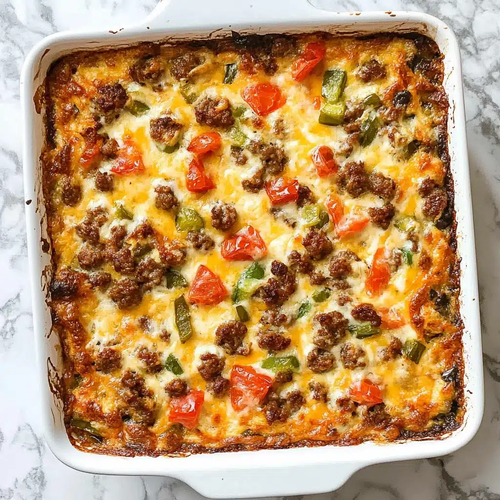 Cheesy Sausage and Egg Breakfast Bake Recipe - Recipe Image