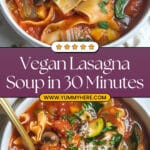 Healthy 30-Minute Vegan Lasagna Soup Recipe