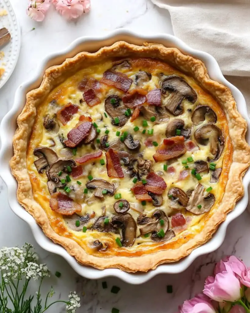 Bacon and Mushroom Quiche Recipe