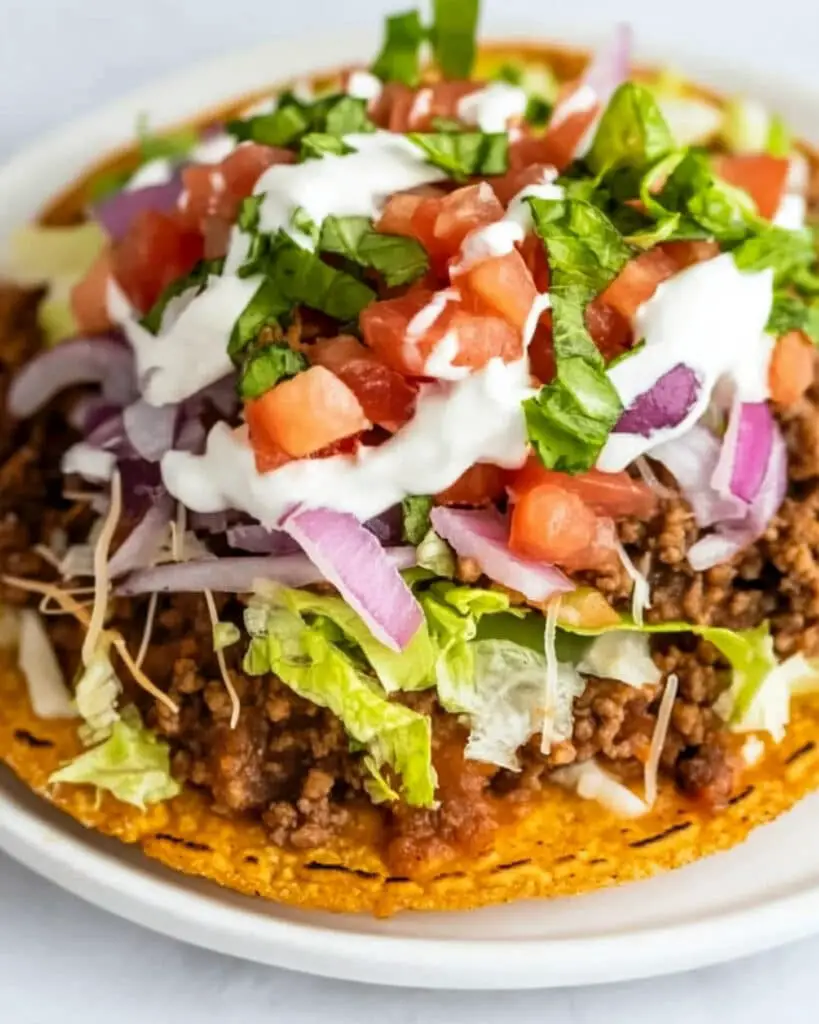 Beef and Bean Tostadas Recipe