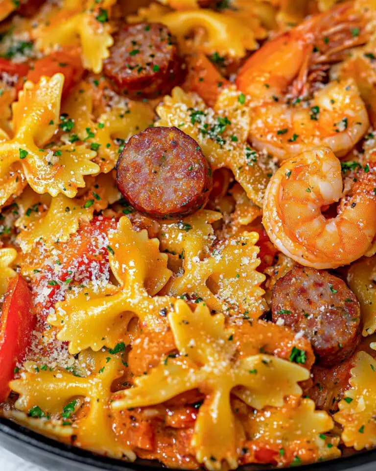 Cajun Shrimp Pasta with Sausage Recipe