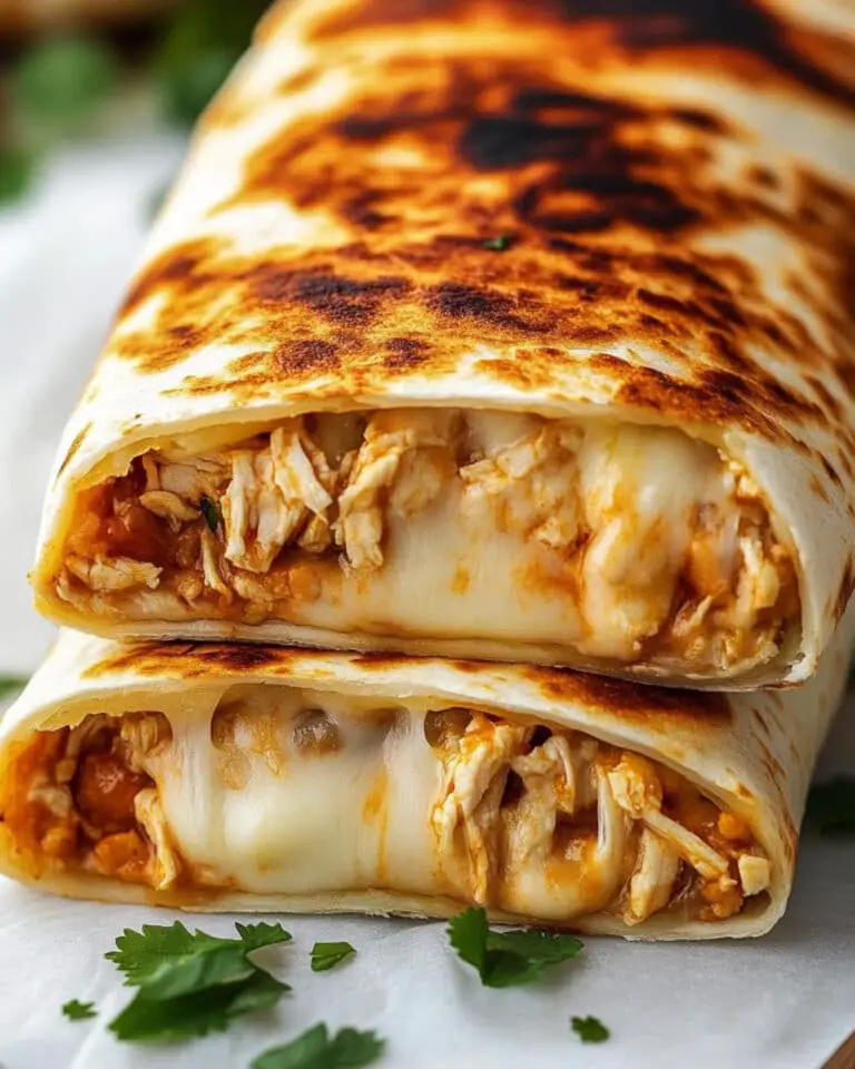 Cheesy Garlic Chicken Wraps Recipe