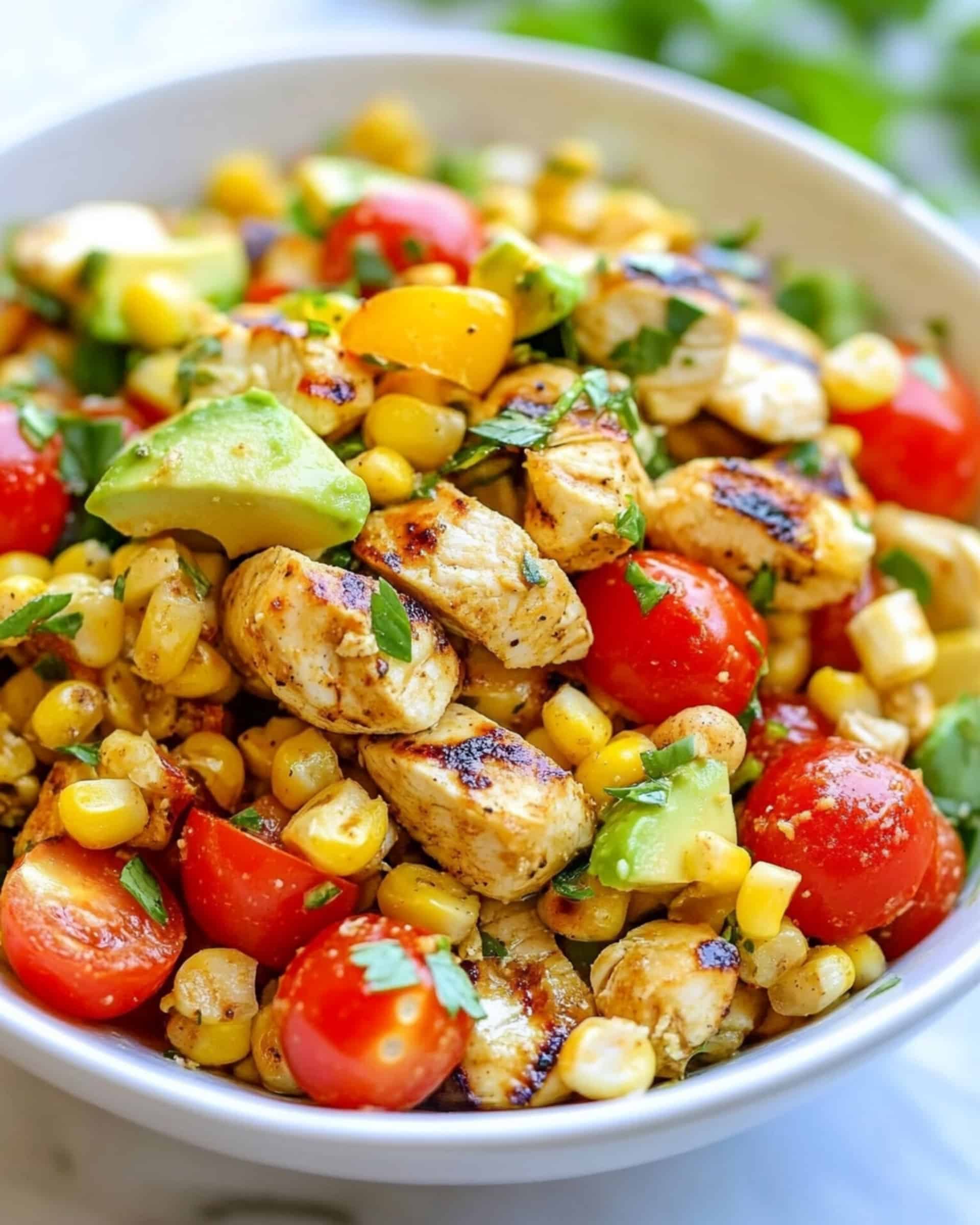 Grilled Chicken and Corn Salad Recipe