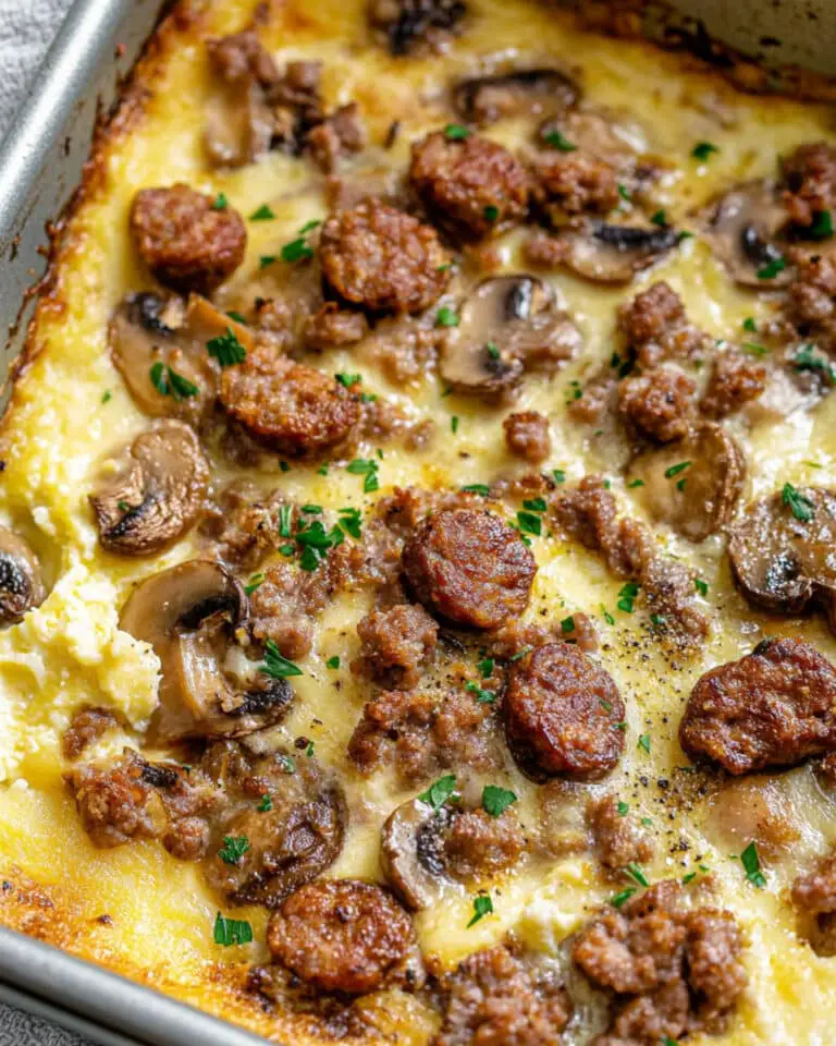 Hamburger Mushroom Bake Recipe