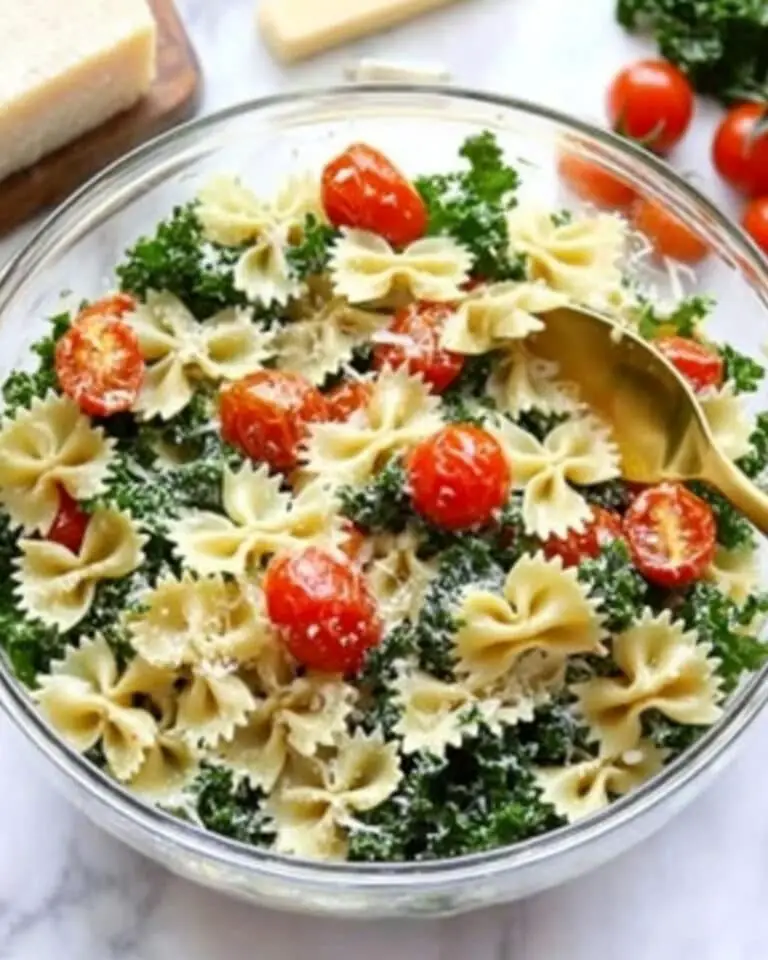 Kale Caesar Pasta Salad Recipe