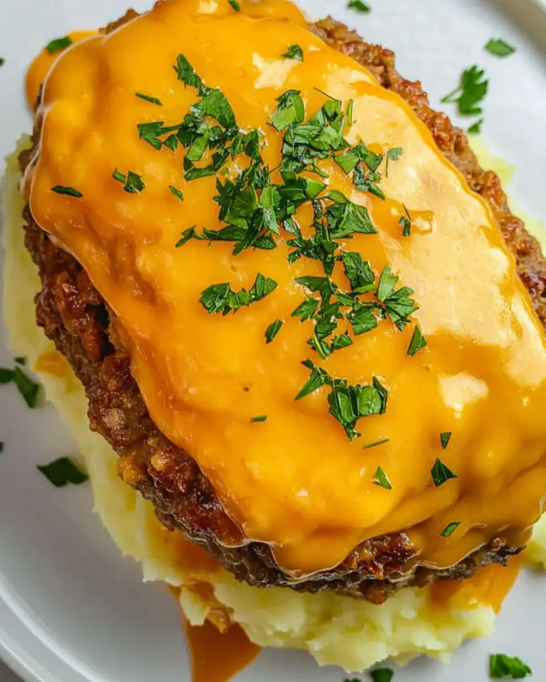 Meatloaf with Mashed Potatoes and Cheese Recipe