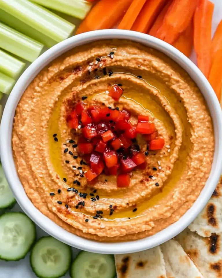 Roasted Red Pepper Hummus Recipe