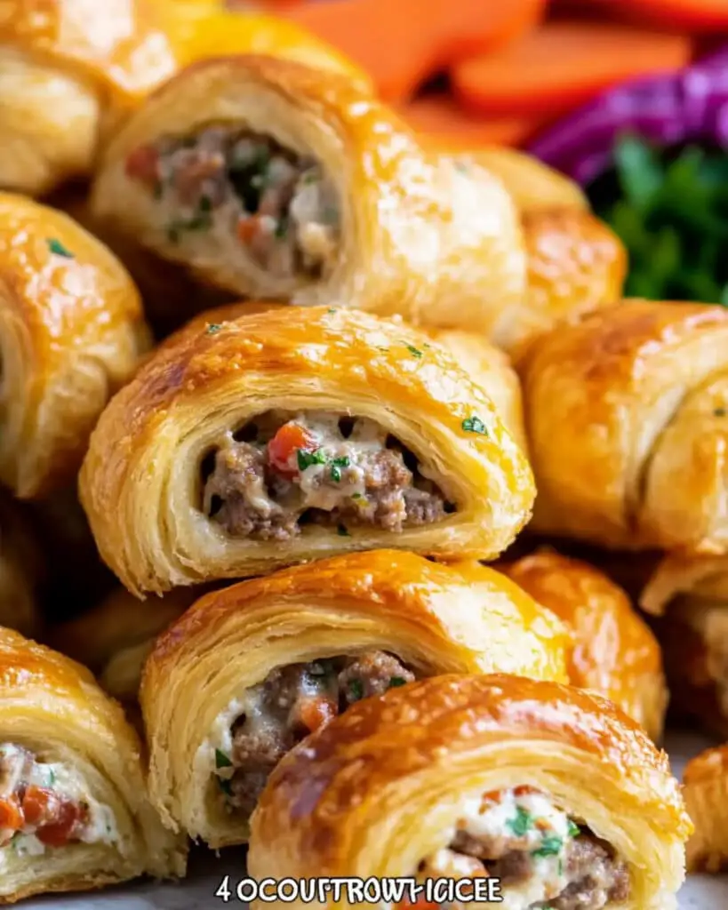 Rotel Sausage & Cream Cheese Crescents Recipe