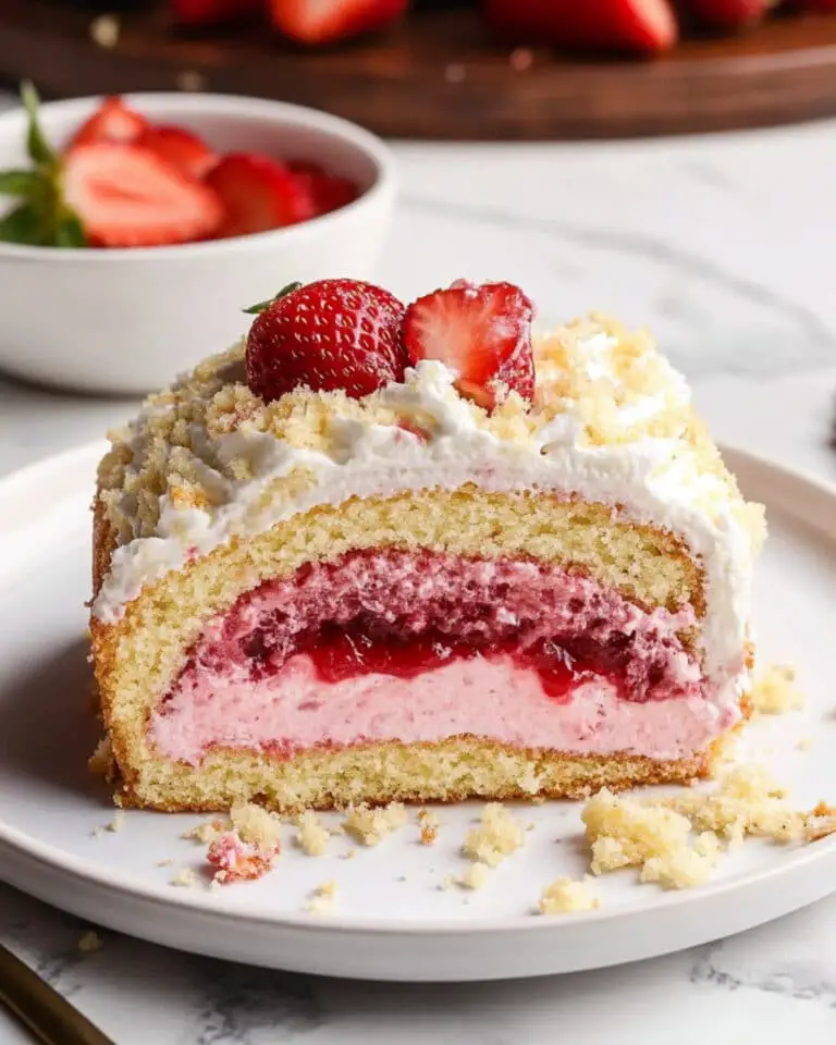Strawberry Shortcake Swiss Roll Recipe