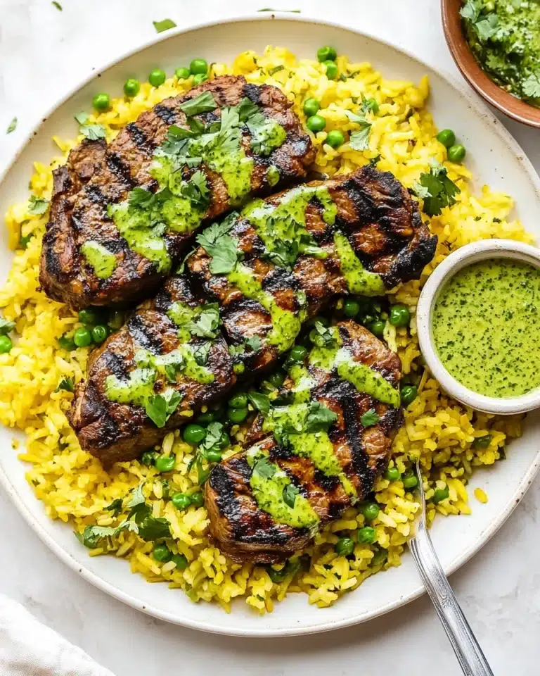 Peruvian Chicken and Rice with Green Sauce Recipe