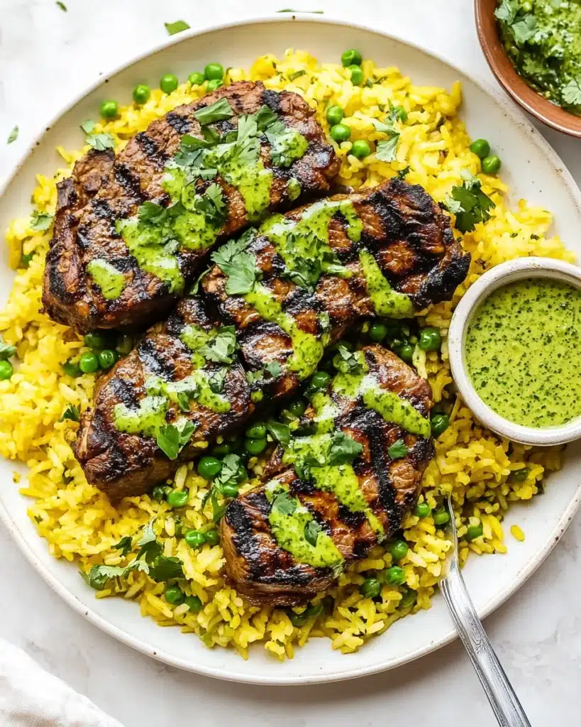 Peruvian Chicken and Rice with Green Sauce Recipe
