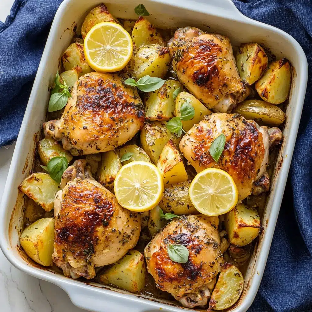 Greek Lemon Chicken and Potatoes Recipe - Recipe Image