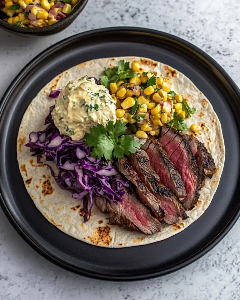 Grilled Steak Tacos with Corn Elote Recipe