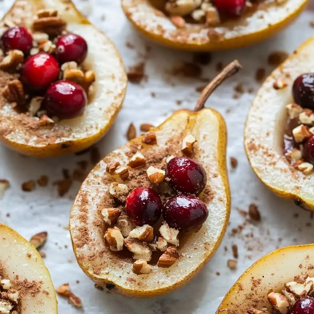 Baked Pears with Honey, Cranberries and Pecans Recipe - Recipe Image