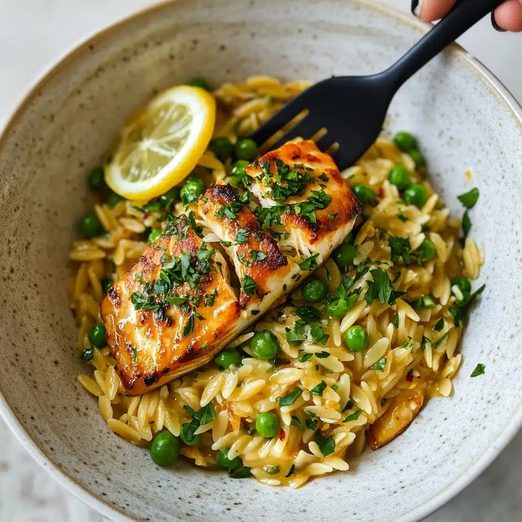 One-pan Lemon Orzo and Salmon Recipe - Recipe Image