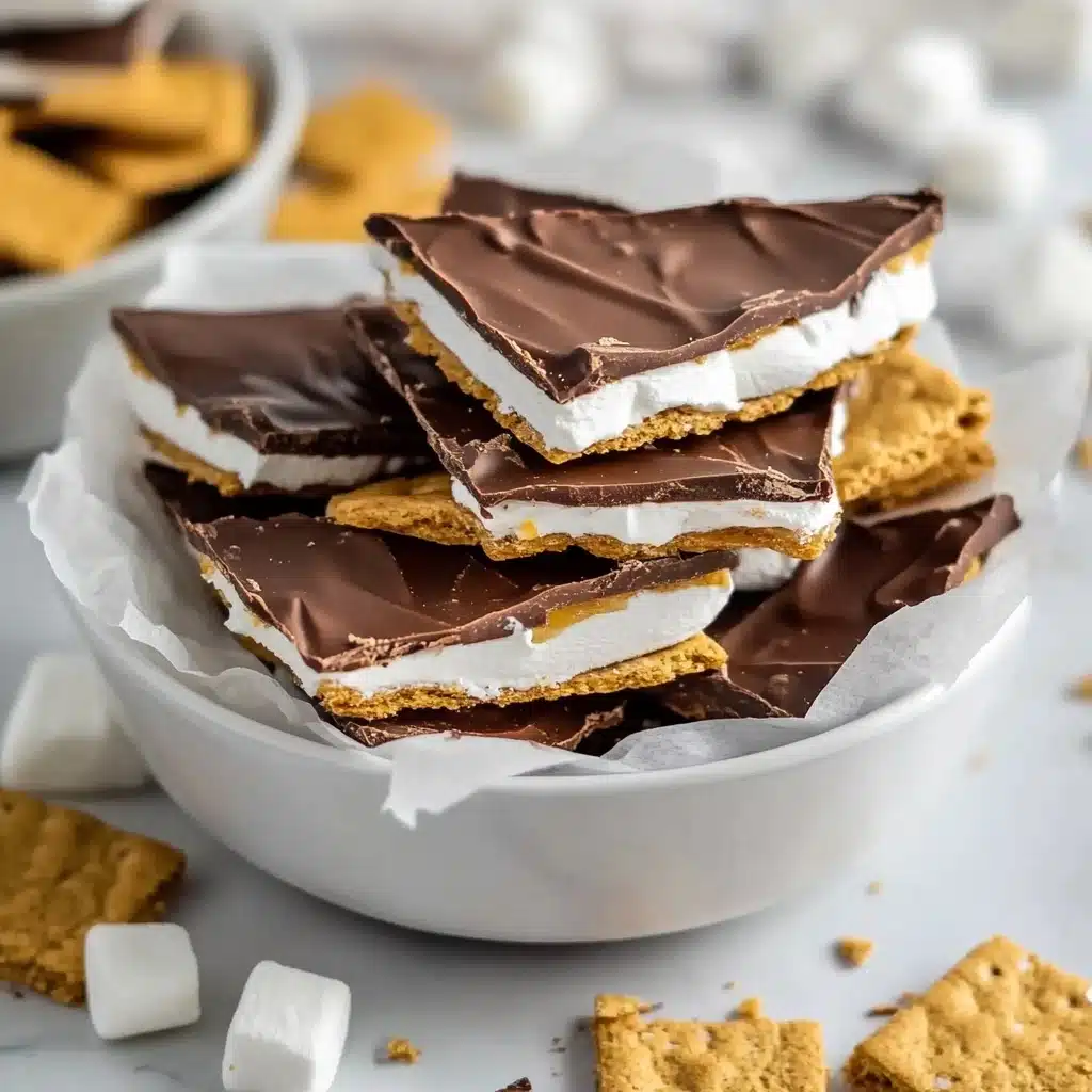S’mores Chocolate Bark Recipe - Recipe Image