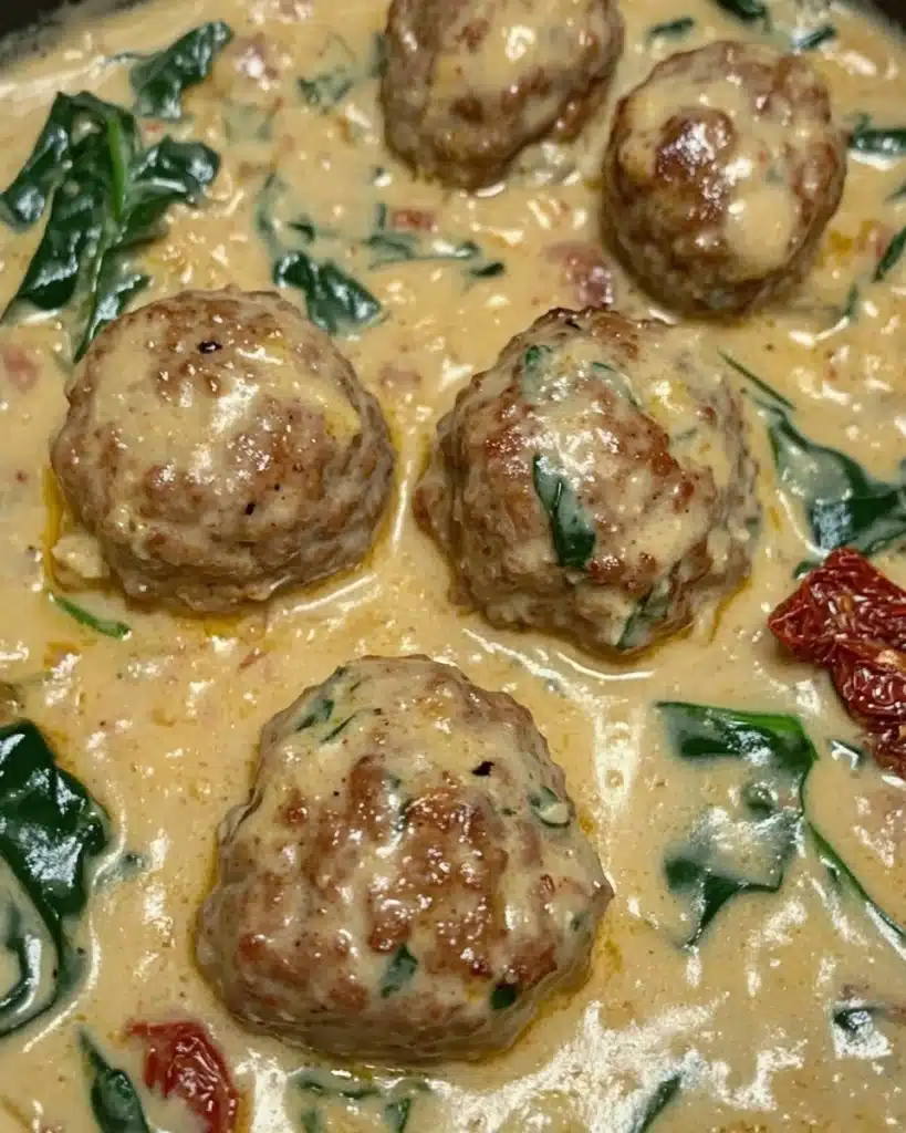 Creamy Spinach Turkey Meatballs Recipe