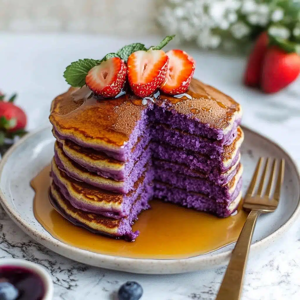 Ube Mochi Pancakes Recipe - Recipe Image