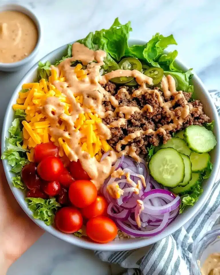 Cheeseburger Salad with Skinny Special Sauce Recipe