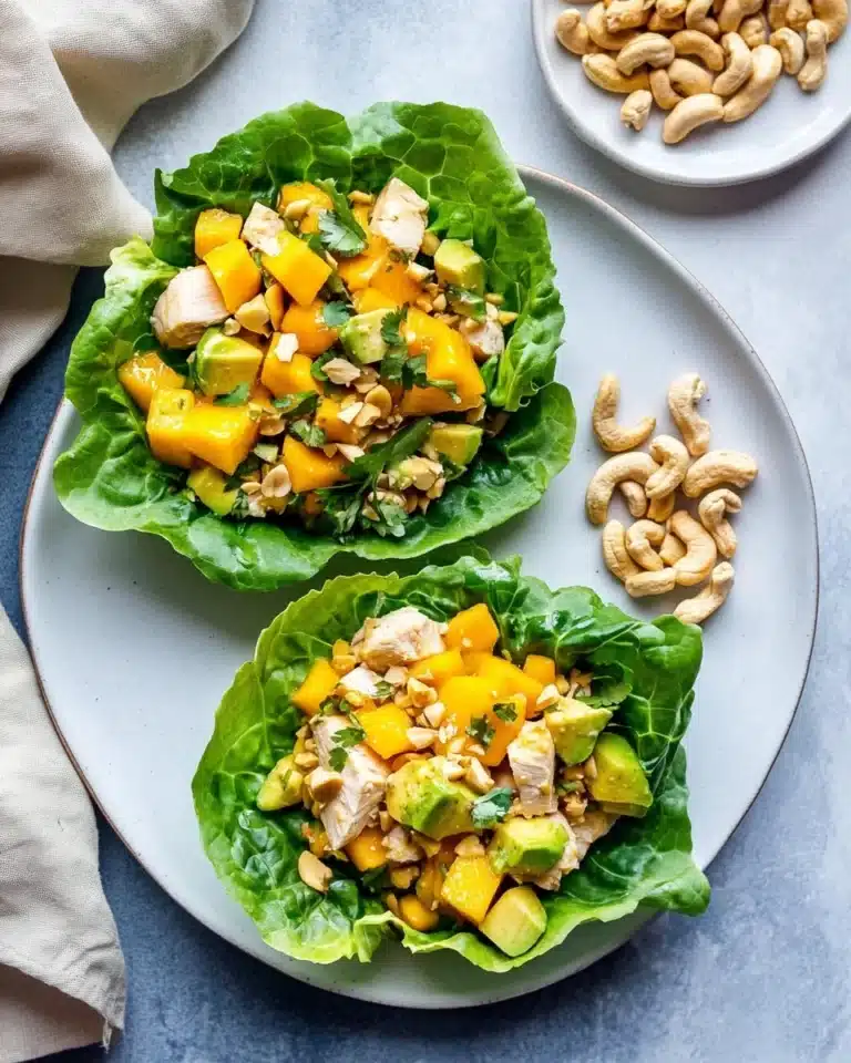 Chicken Mango Lettuce Wraps Recipe