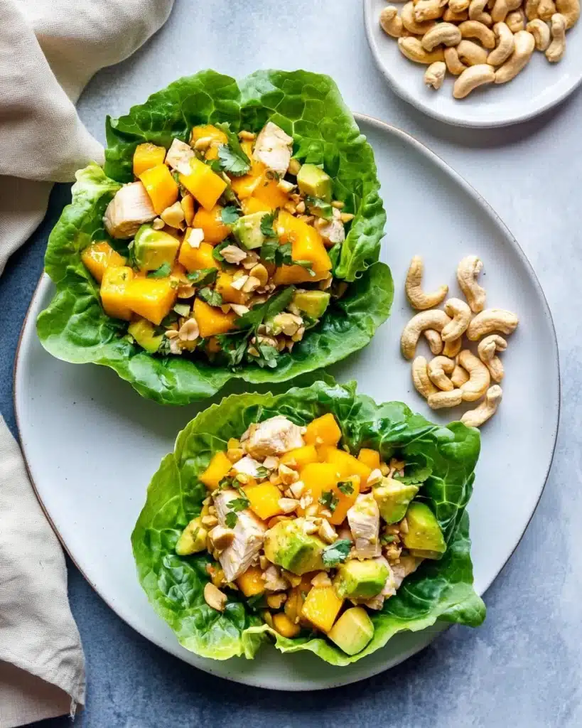 Chicken Mango Lettuce Wraps Recipe