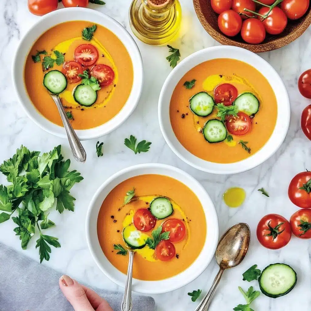 Chilled Gazpacho with Cucumber and Fresh Herbs Recipe - Recipe Image