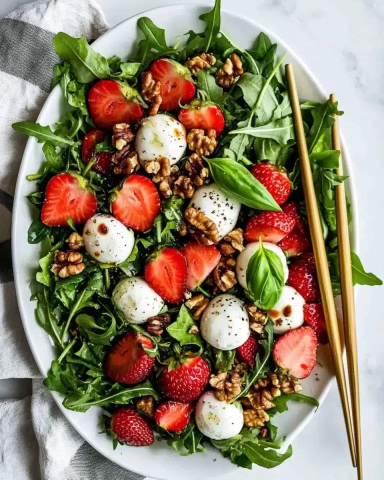 Strawberry Walnut Caprese Salad Recipe