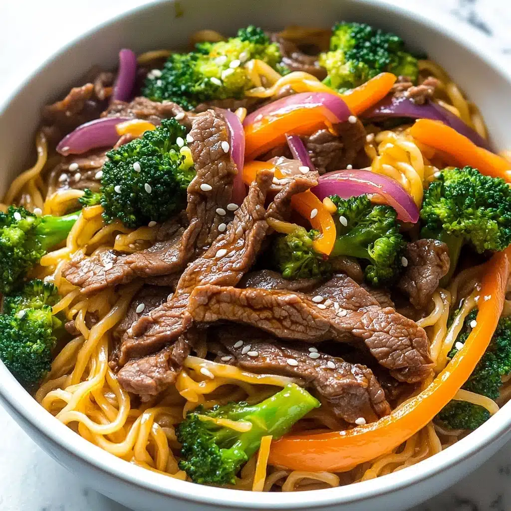 Skinny Mongolian Beef Noodles Recipe - Recipe Image