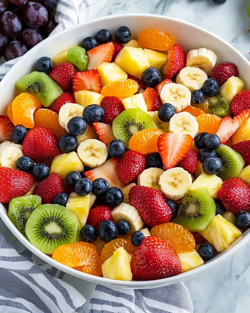 Honey Lime Rainbow Fruit Salad Recipe