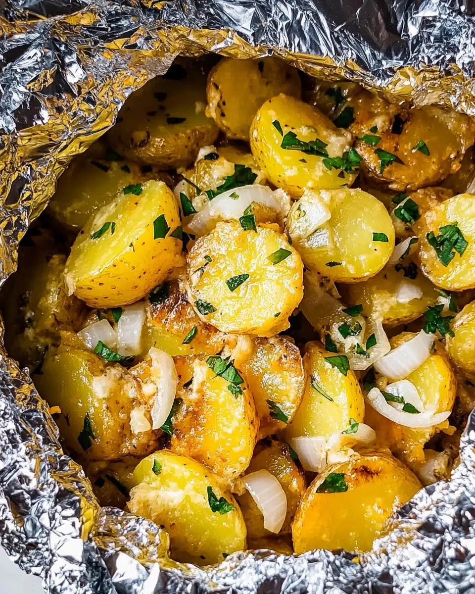 Cheesy Campfire Potatoes Recipe
