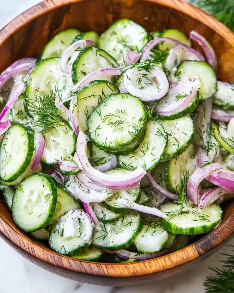 Creamy Cucumber Salad Recipe