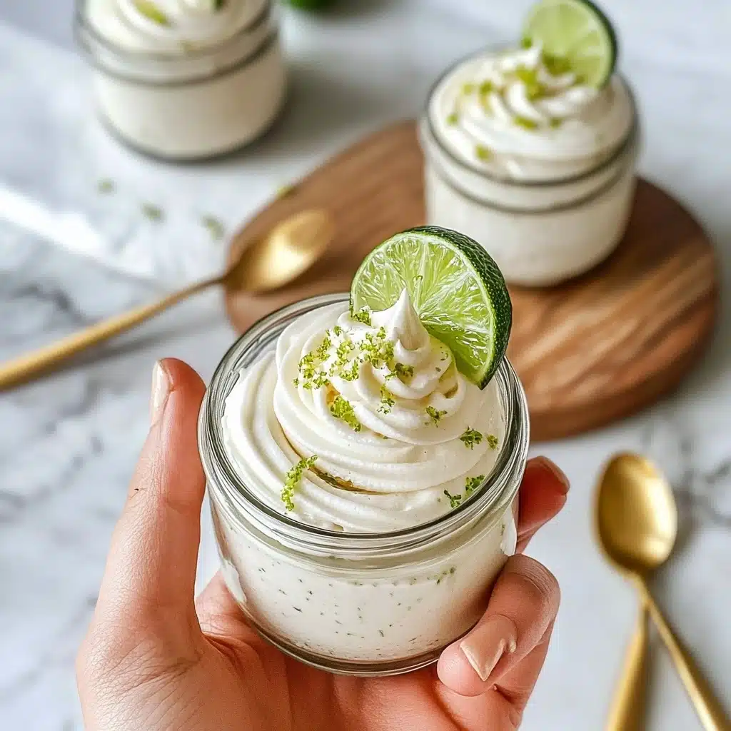 No Bake Key Lime Pie Cottage Cheesecake Jars Recipe - Recipe Image