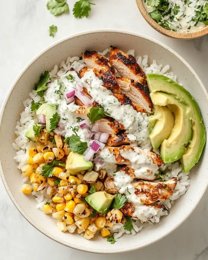 Street Corn Chicken and Rice Bowl Recipe