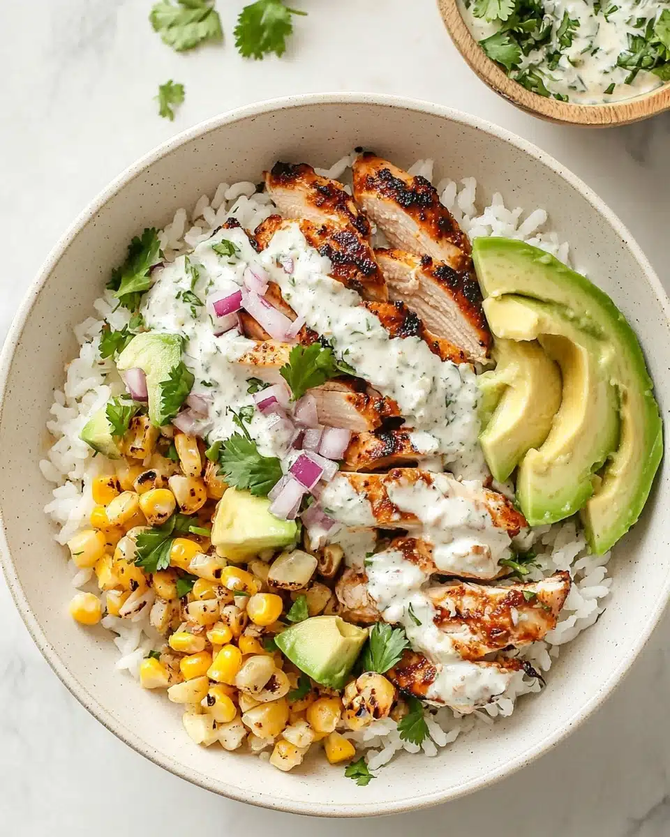 Street Corn Chicken and Rice Bowl Recipe