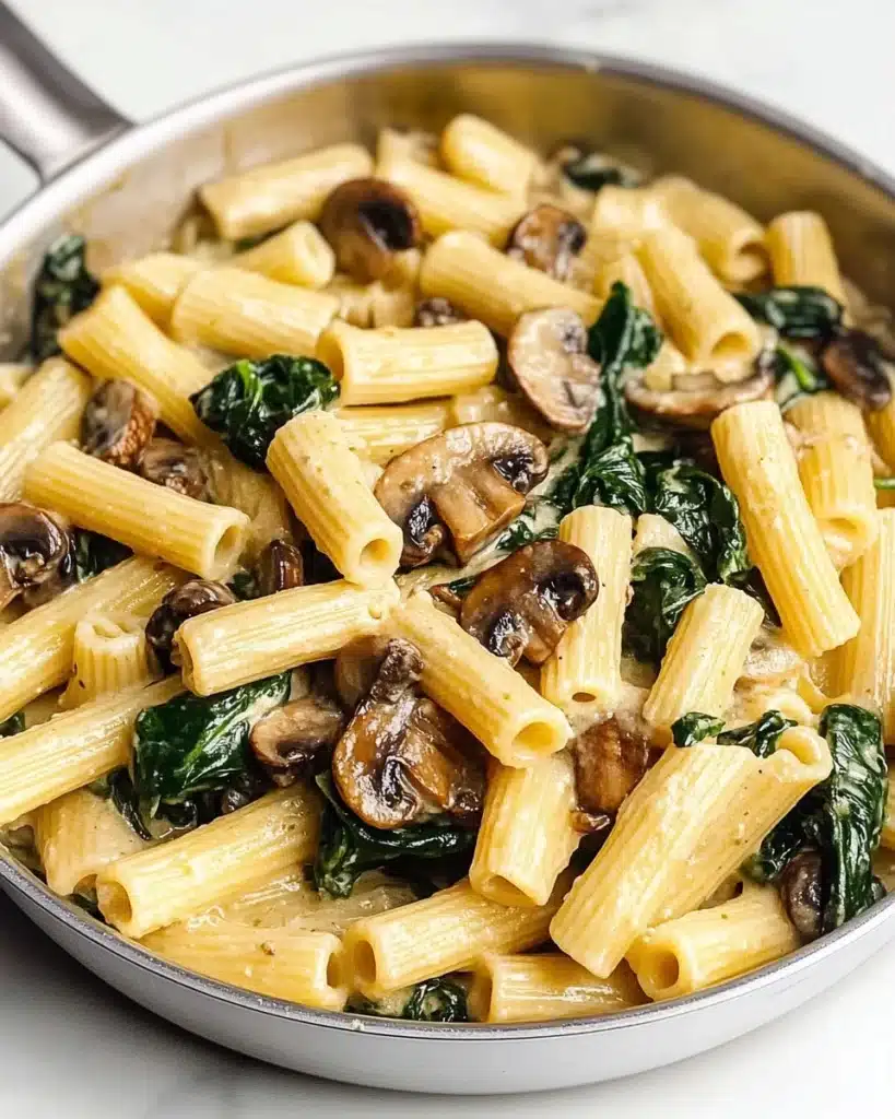 Creamy Spinach Mushroom Pasta Recipe